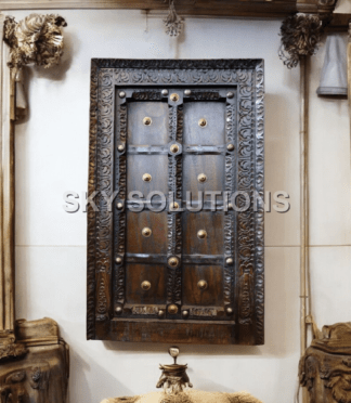 Antique door decor for wall Wooden Vintage Window Jharokha