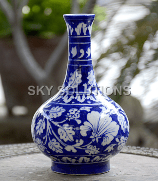 Blue Pottery Surahi Vase