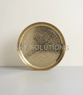 Brass Engraved Pooja Thali