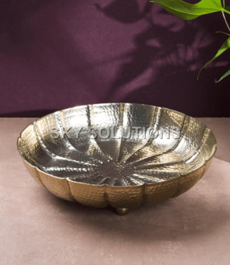 Brass Hammered Urli