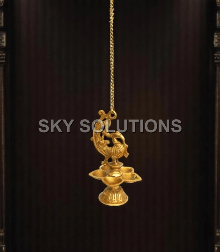 Brass Hanging Diya-1 Brass Hanging Diya-1