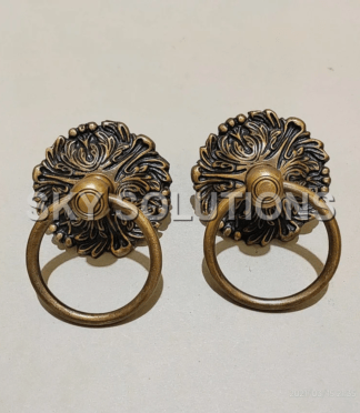 Brass Ring Pull Door Handle