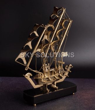 Brass Sailing Ship Showpiece