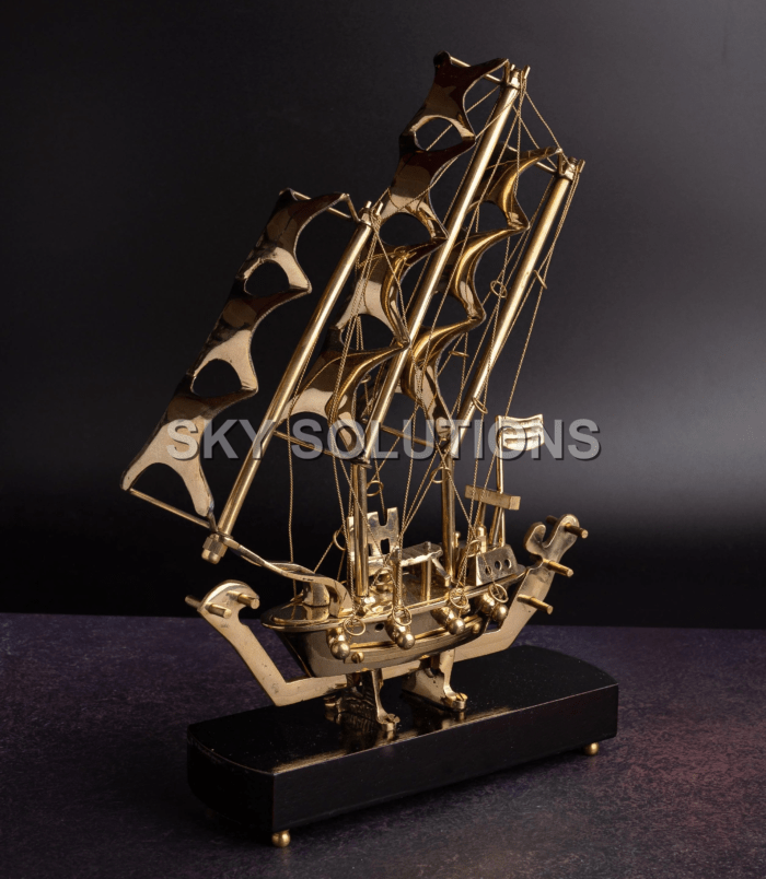 Brass-Sailing-Ship-Showpiece Brass-Sailing-Ship-Showpiece