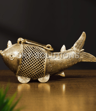 Dhokra Coin Trinket Box