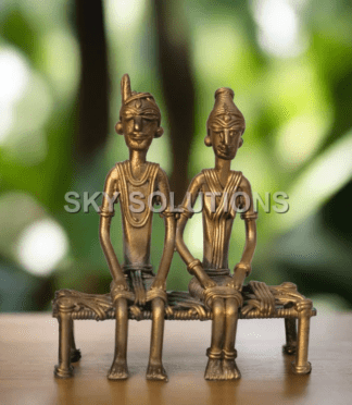 Dhokra Tribal Dancing Couple Figurine