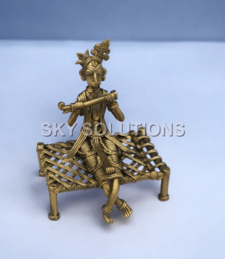 Dhokra Shri-Krishna Flute Player Figurine