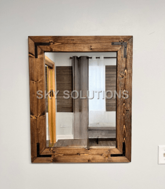 Distressed Wood Vanity Mirror