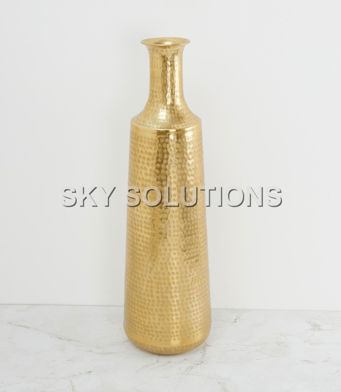 Hammered Brass Floor Vase Hammered Brass Floor Vase