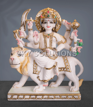Marble Maa Durga Idol