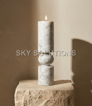 Marble Pillar Candle Holder