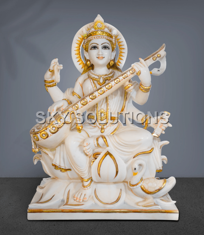 Marble Saraswati Idol-2 Marble Saraswati Idol-2