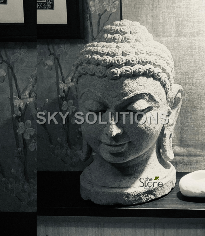 Sandstone Buddha Head Statue Sandstone Buddha Head Statue