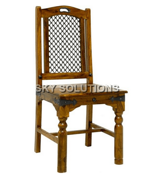 Sheesham Jali-Carved Accent Chair