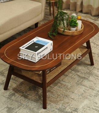 Teak Brass-inlay Coffee Table
