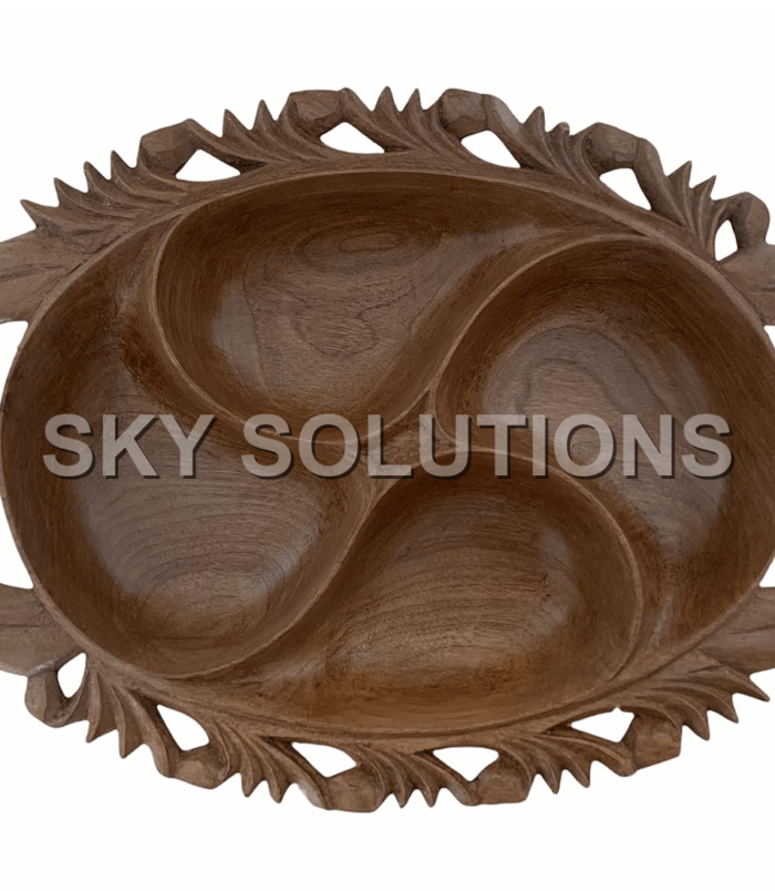 Walnut Wood Dry-fruit Tray Walnut Wood Dry-fruit Tray